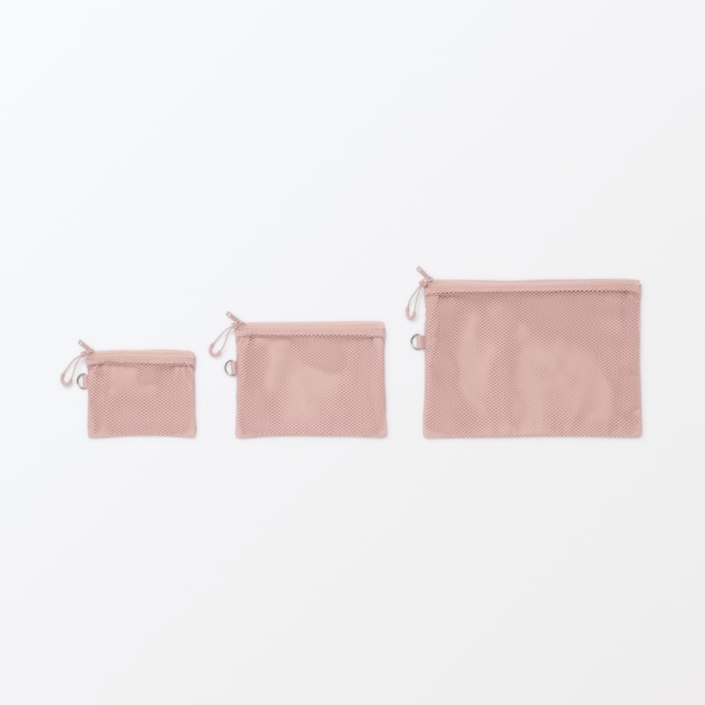 Muji Polyester Two Zipper Case_Medium_Pink_NWT - Picture 6 of 6